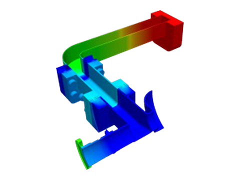 TEM3P temperature distribution in a coupler